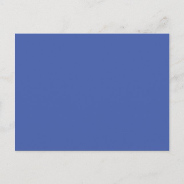Medium Blue #445EAA, avfyrad blå Meddelande Vykort (Framsida)
