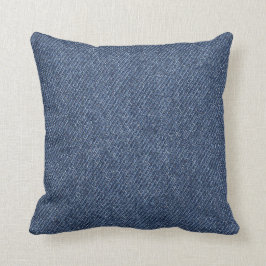 Medium Blue Denim Kudde