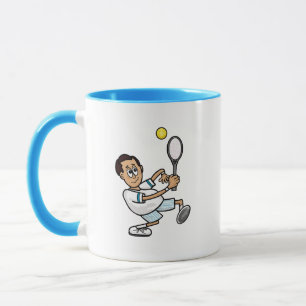 Medium Brown Hair Male Tennis Player Mugg