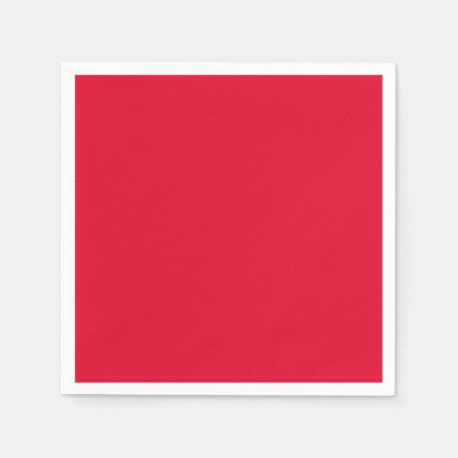 Medium Candy Apple Red Solid Färg Pappersservett (Framsidan)