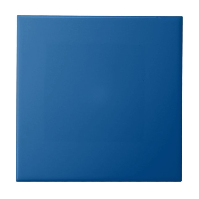 Medium Electric Blue Solid Färg Kakelplatta (Framsidan)
