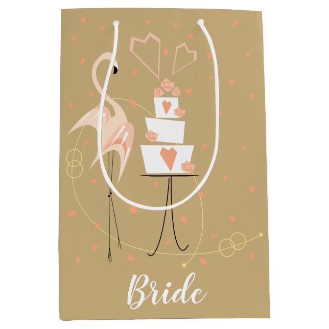 Medium för Flamingo Bröllop Bride (Framsidan)
