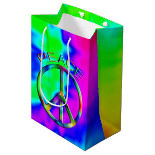 Medium för fredstecken Rainbow Hippie Gift Bag