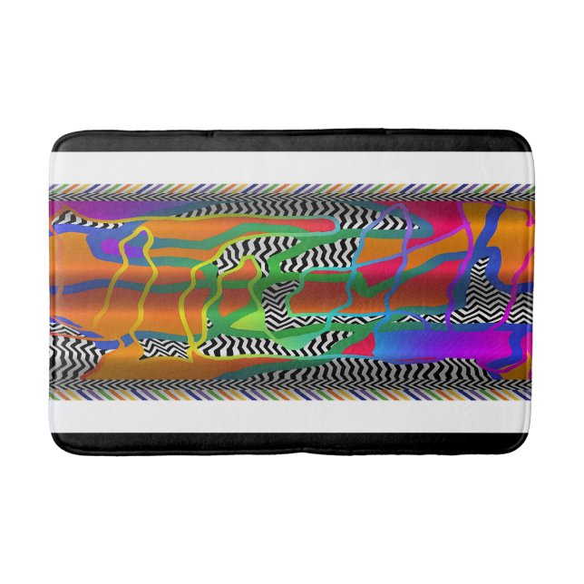 Medium för Geo Draps-Multifärgad Badrumsmatta (Framsidan)