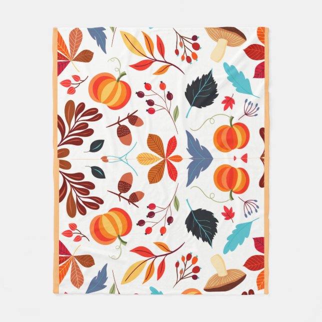 Medium för lycklig Färg Fleece Blanket Medium (Framsidan)