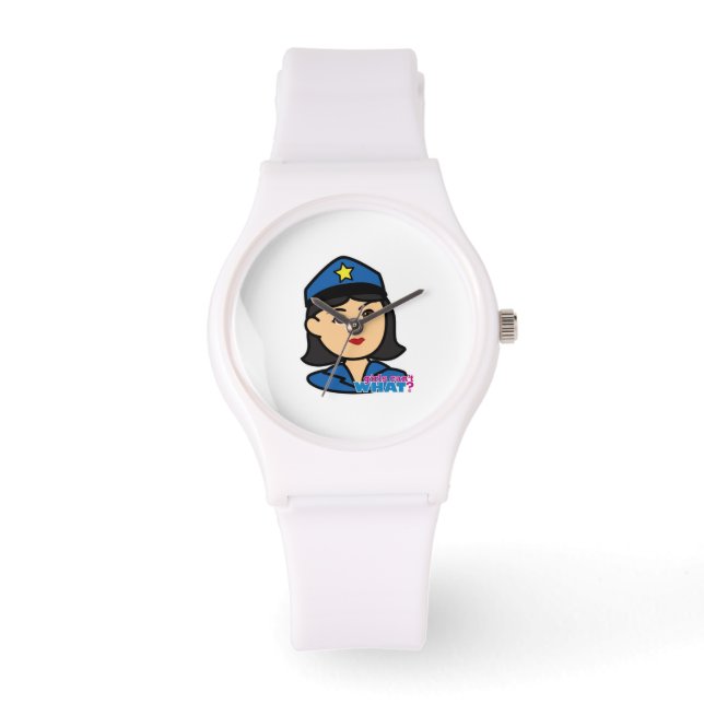 Medium för polisens kvinnliga chef armbandsur (Framsida)