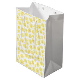 Medium Gift Bag-Blommigt för vattenfärg Daffodil