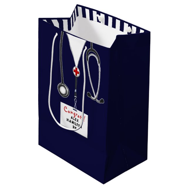 Medium Gift Bag för Nurse Studenten (Framsidan Vinklad)