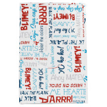 Medium Gift Bag för pirat slogans Party Pirat