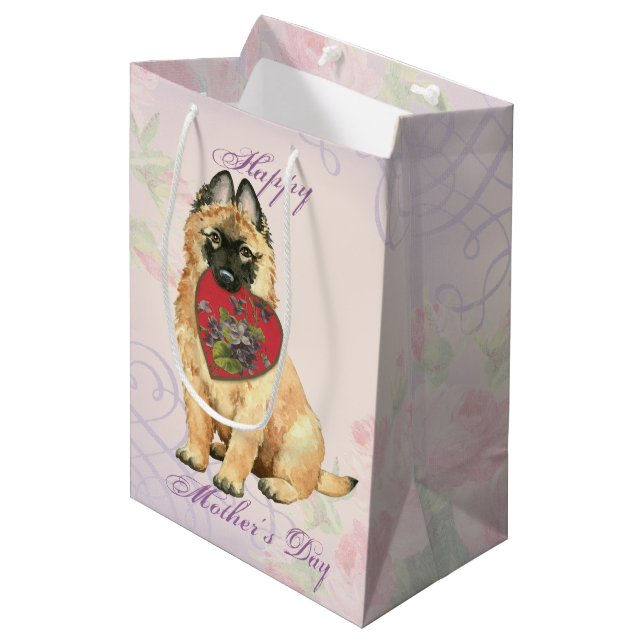Medium Gift Bag för Tervuren Heart Mamma (Framsidan Vinklad)
