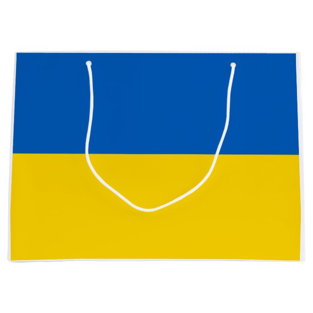 Medium Gift Bag för ukrainska Flagga (Ukraina) (Framsidan)