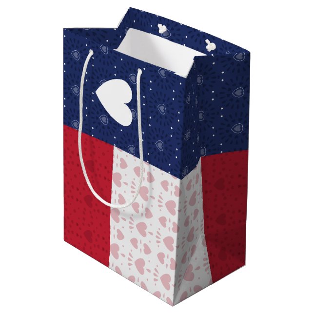 Medium Gift Bag Statlig flagga (Baksidan Vinklad)