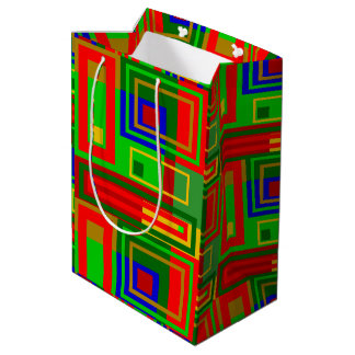 Medium Glossy Colorful Christmas Gift Bag