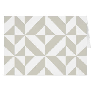 Medium-Grått Geometric Deco Cube Mönster Hälsningskort