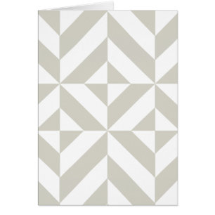 Medium-Grått Geometric Deco Cube Mönster Hälsningskort