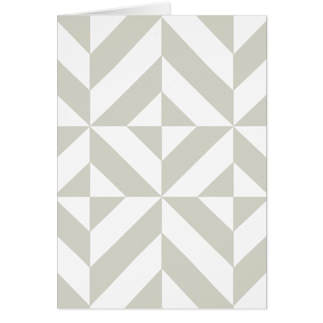 Medium-Grått Geometric Deco Cube Mönster Hälsningskort (Framsidan)