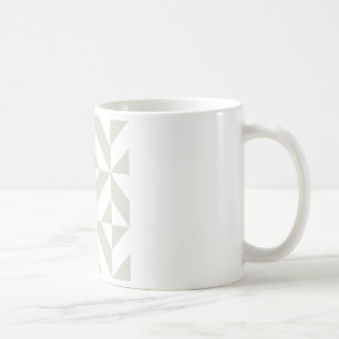 Medium-Grått Geometric Deco Cube Mönster Kaffemugg
