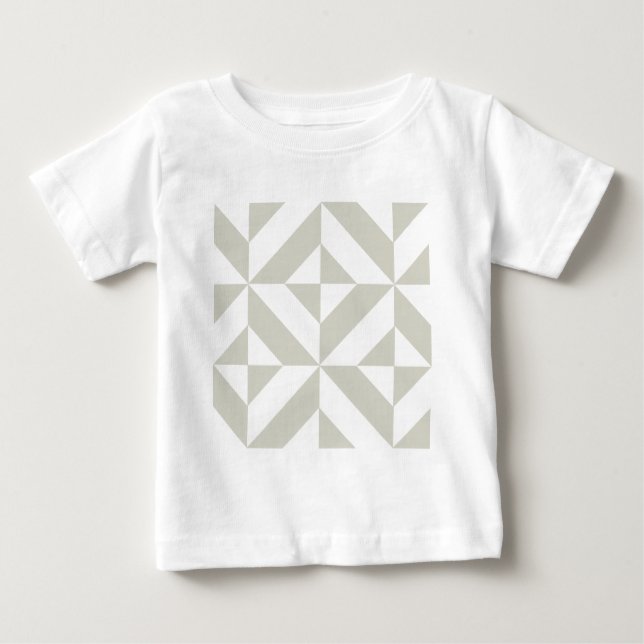 Medium-Grått Geometric Deco Cube Mönster Tee (Framsida)