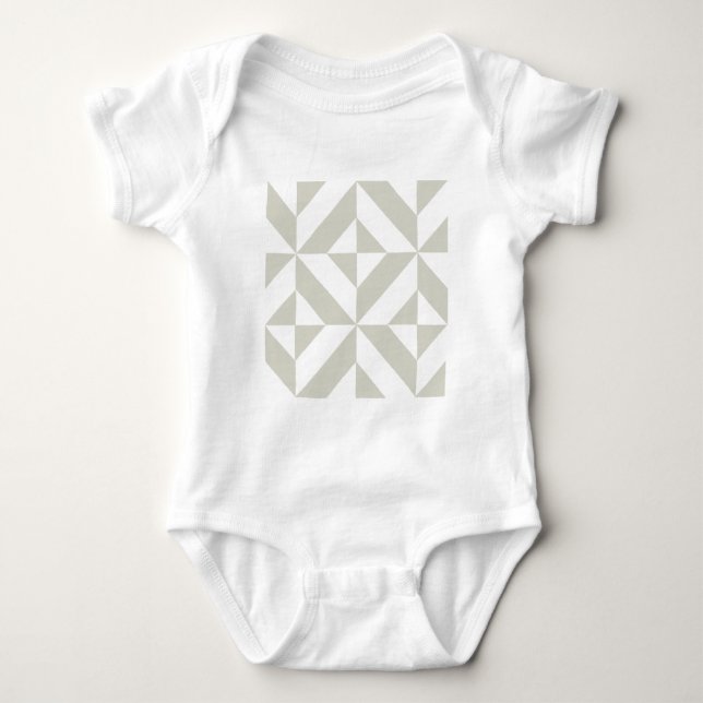Medium-Grått Geometric Deco Cube Mönster Tee (Framsida)