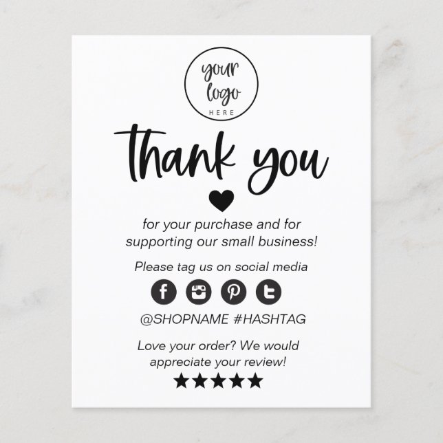 Medium - Modern Minimal Thank You For Your Order (Framsida)