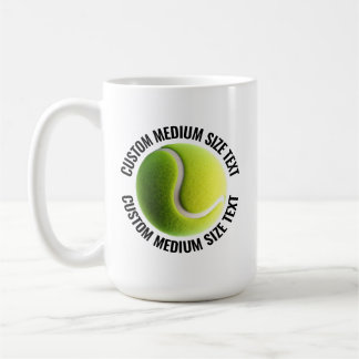 Medium Personlig Text Tennisboll 425g Anpassad Kaffemugg