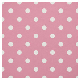 Medium Rosa White Polka dots Tyg