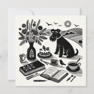 Medium Schnauzer-anteckningskort Anteckningskort