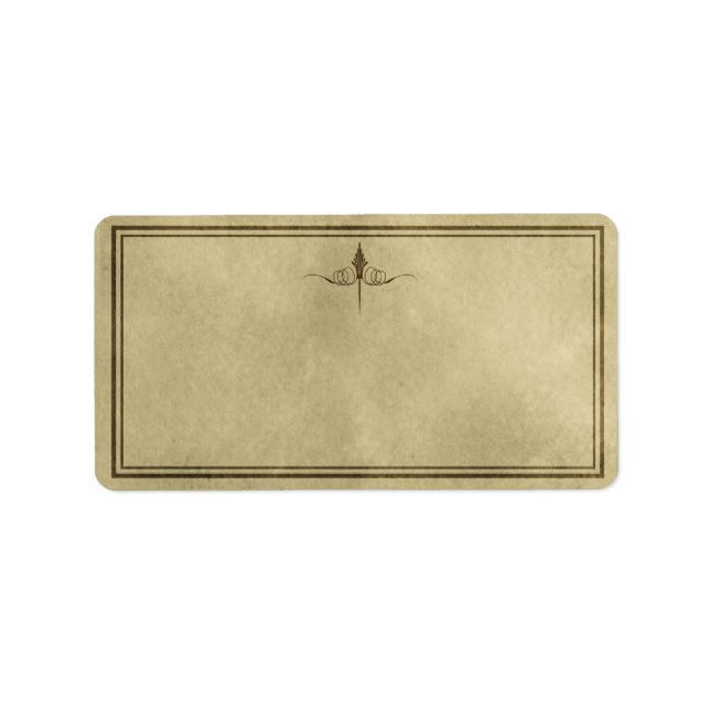 Medium Simple Elegance Apothecary Label Adressetikett (Framsidan)