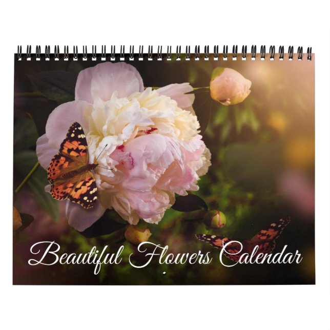 Medium Size Beautiful Flowers Calendar Kalender (Omslag)