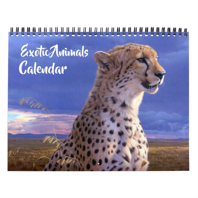 Medium Size Exotic Animals Calendar Kalender (Omslag)
