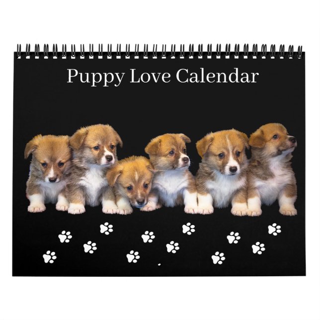 Medium Size Puppy Love Calendar Kalender (Omslag)