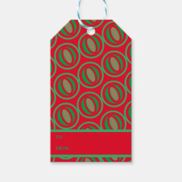 Medium Sized Red/Green Gift Bag Presentetikett
