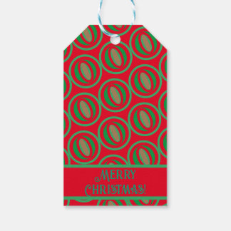 Medium Sized Red/Green Gift Bag Presentetikett