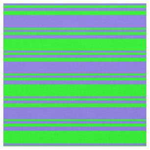 Medium Slate Blue and Lime Färgad Linjer Tyg