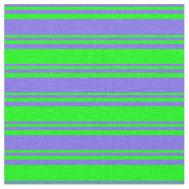 Medium Slate Blue and Lime Färgad Linjer Tyg (Närbild)