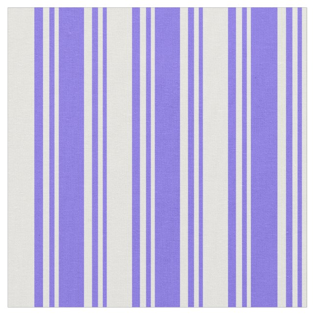 Medium Slate Blue and White Rand Tyg (Närbild)