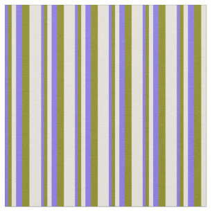 Medium Slate Blue, Grönt & Beige Mönster Tyg