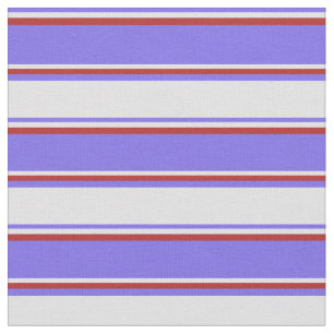 Medium Slate Blue, Lavender & Red Färgad Mönster Tyg