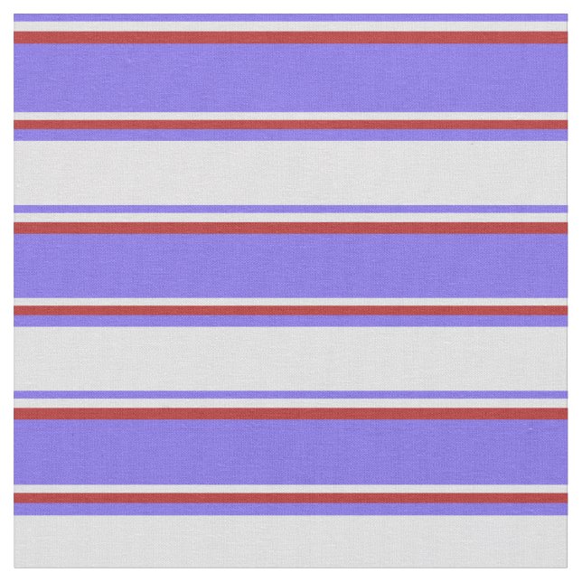 Medium Slate Blue, Lavender & Red Färgad Mönster Tyg (Närbild)