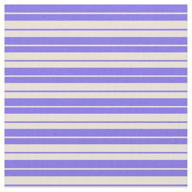 Medium Slate Blue och Bisque Rand Tyg (Närbild)