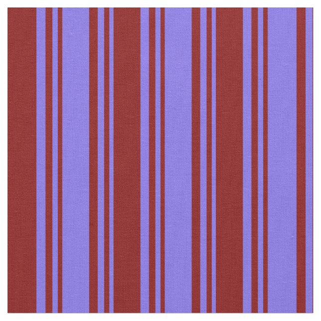 Medium Slate Blue och Maroon Rand Tyg (Närbild)