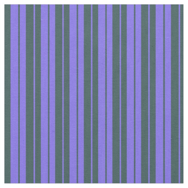 Medium Slate Blue och Mörk Slate Grått Linjer Tyg (Närbild)