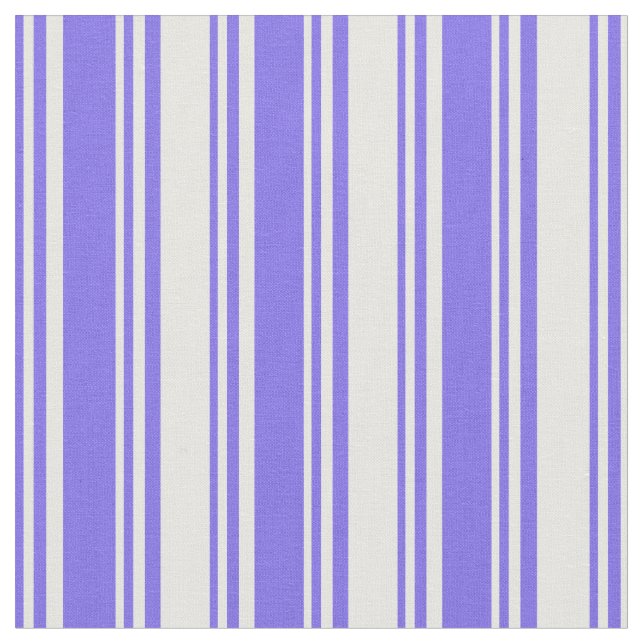 Medium Slate Blue & White Rand Tyg (Närbild)