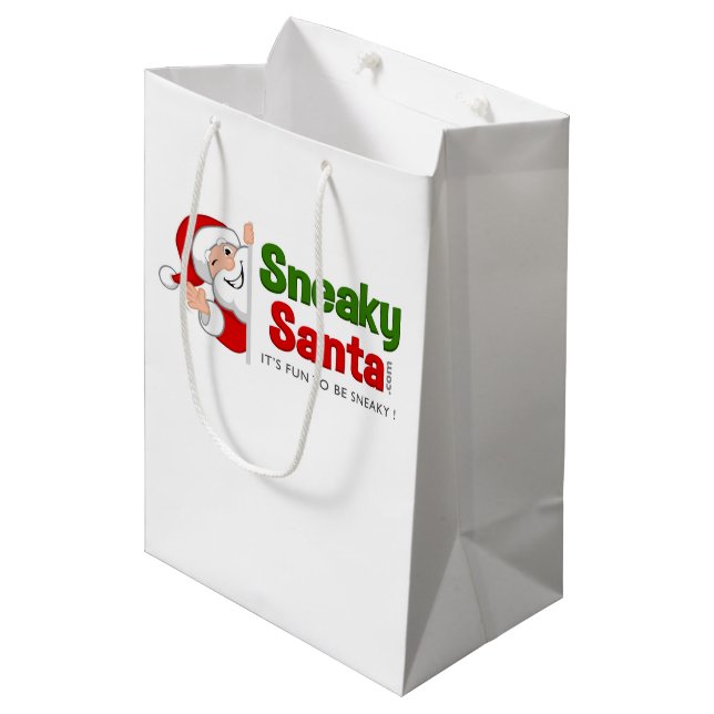 Medium Sneaky Santa Gift Bag (Framsidan Vinklad)