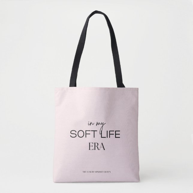 Medium Soft Life Era Tote Bag – Feminine Aesthetic Tygkasse (Framsida)