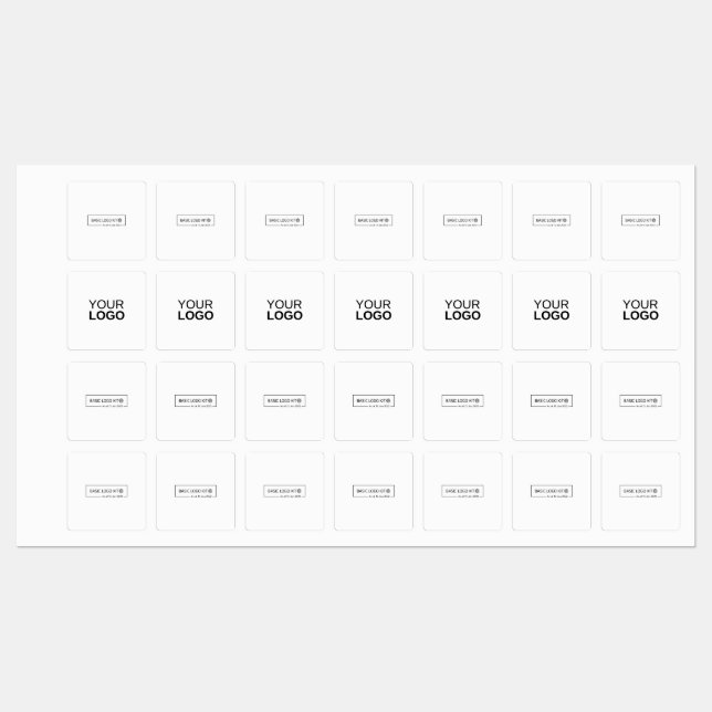 Medium Square Järn på etikett (Ark)