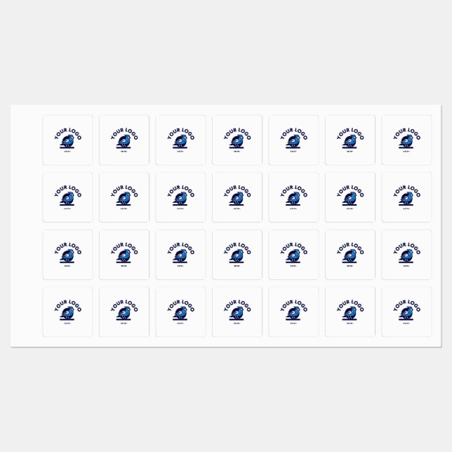 Medium Square Järn på etikett (Ark)