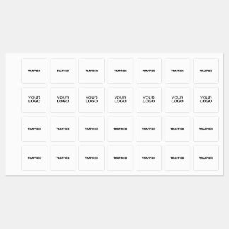 Medium Square Järn på etikett