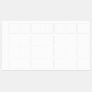 Medium Square Järn på etikett