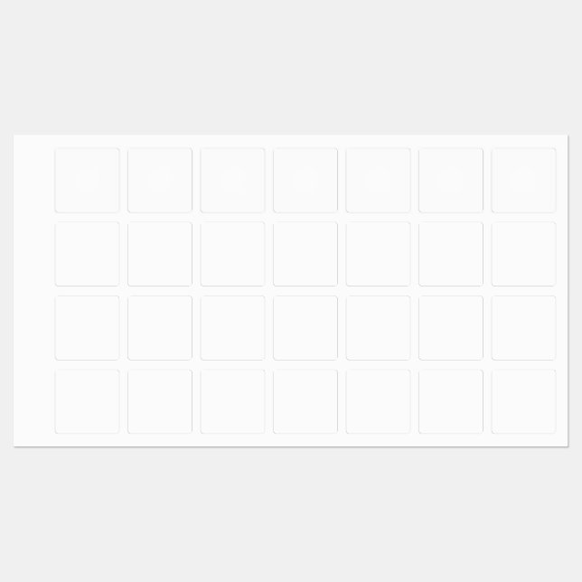 Medium Square Järn på etikett (Ark)